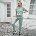 Knitted Casual Home Long Pajama Set